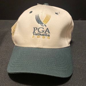 Ahead PGA  Valhalla Hat Beige Green Cap Adjustable Back One Size NWT 2000